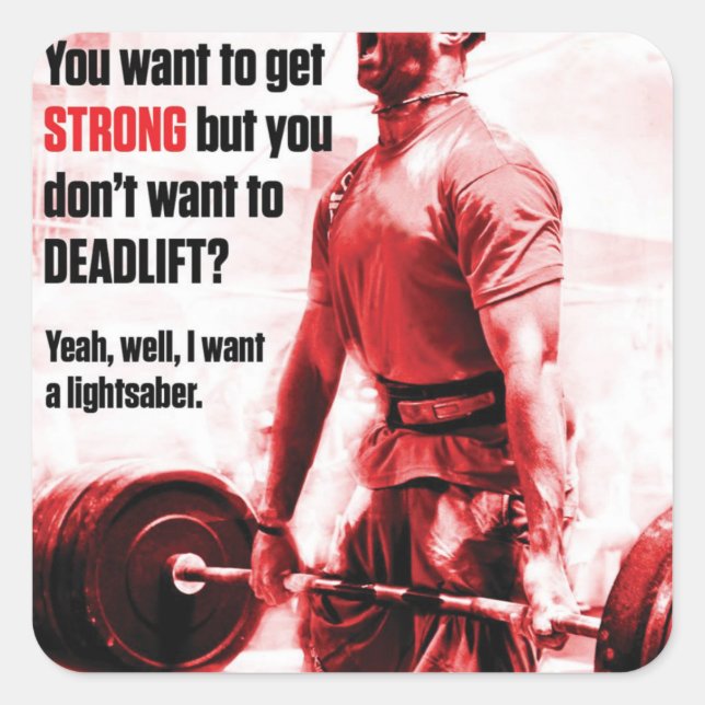 Sticker Carré Fitness Motivationnelle (Devant)