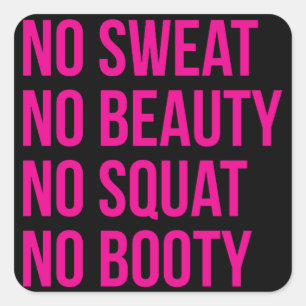 Sticker Carré Fitness Motivationnelle