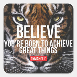 Sticker Carré Fitness Motivationnelle