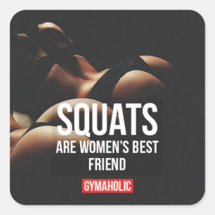 Sticker Carré Fitness Motivationnelle