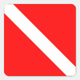 Sticker Carré Flag de Diver Down