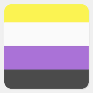 Sticker Carré Flag non-binaire