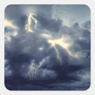 Sticker Carré Flambeaux pendant l'orage