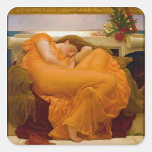 Sticker Carré Flamme Juin par Sir Frederic Leighton