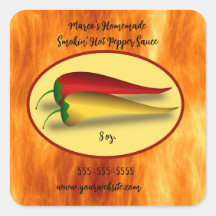 Flammes modifiables Fumer' Hot Pepper Sauce Étique