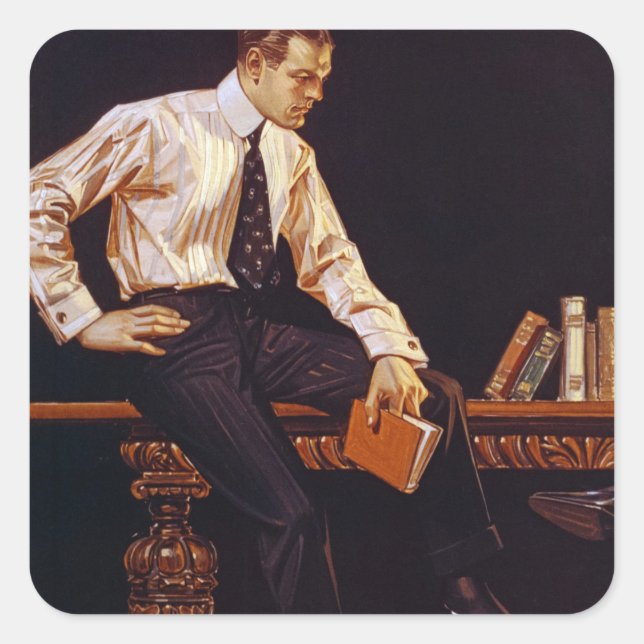 Sticker Carré Flèche chemise Collars, Publicité américaine, 1914 (Devant)
