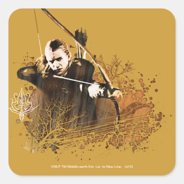 Sticker Carré Flèche de tir LEGOLAS GREENLEAF™ (Devant)