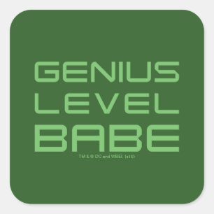 Sticker Carré Flèche Genius Level Babe