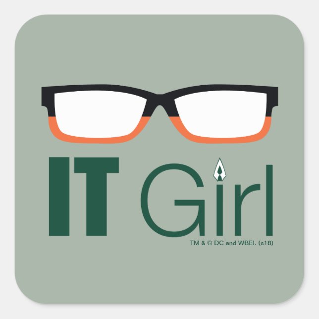 Sticker Carré Flèche | Graphique de lunettes pour filles IT (Devant)