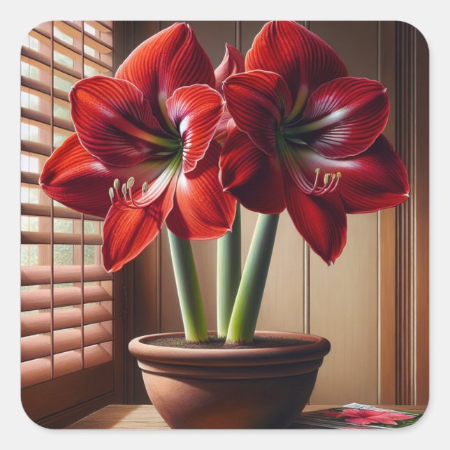 Sticker Carré Fleur (Devant)