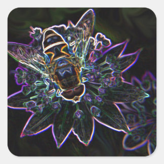Sticker Carré Fleur de drone