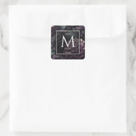 Sticker Carré Fleur floral humeur pourpre