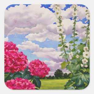 Sticker Carré Fleurs au bord d'une prairie 2008