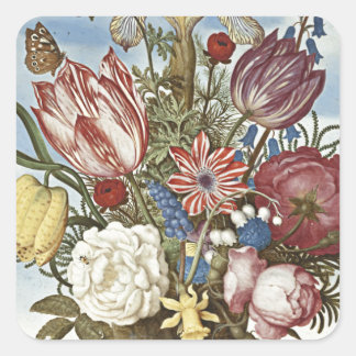 Sticker Carré Fleurs Bosschaert