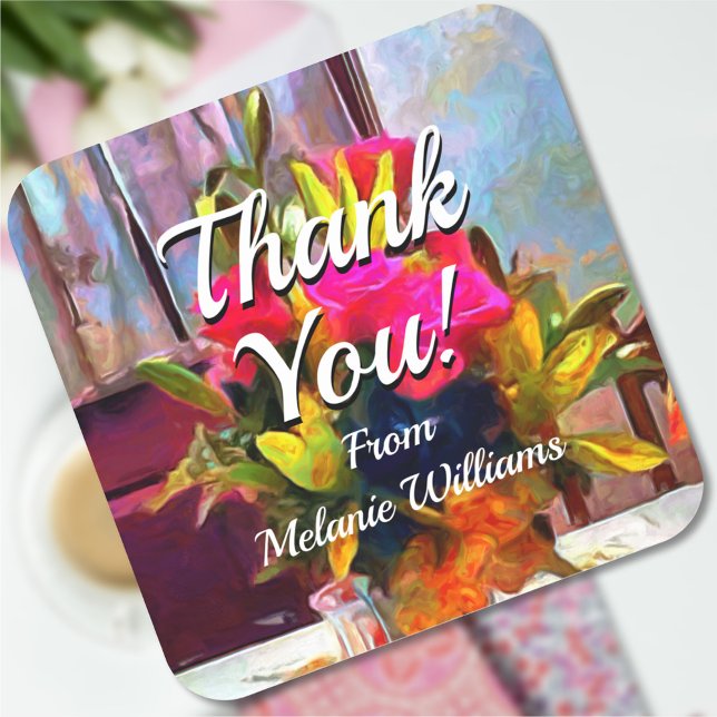 Sticker Carré Fleurs d'amour PM0001 (Créateur téléchargé)