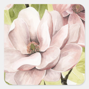 Sticker Carré Fleurs de Magnolia