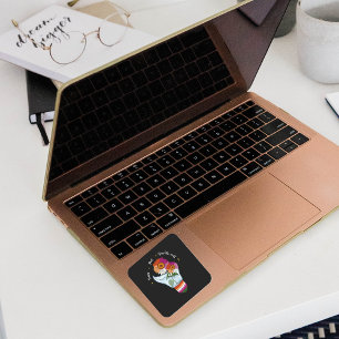 Sticker Carré Fleurs de soleil LGBTQ lesbiennes dans une ampoule