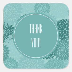 Sticker Carré Fleurs Minty