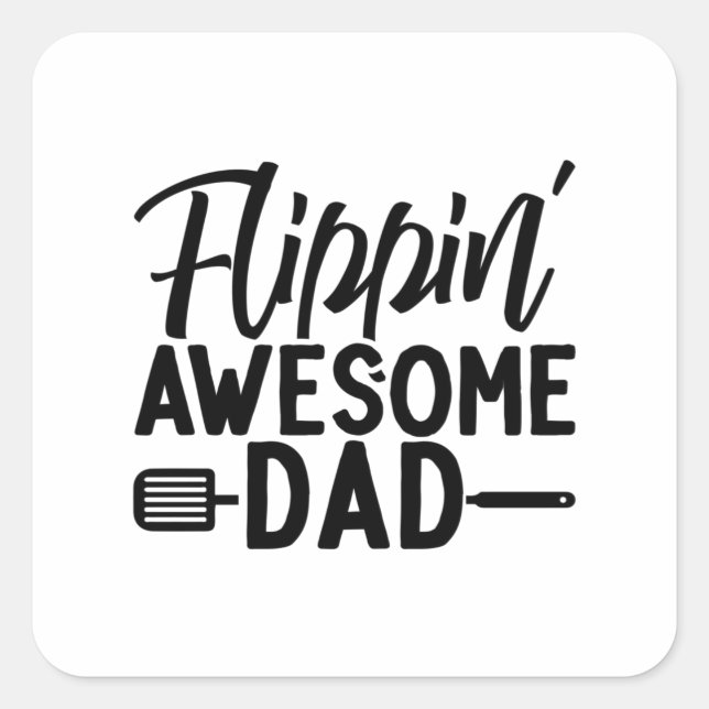 Sticker Carré Flippin papa stupéfiant (Devant)