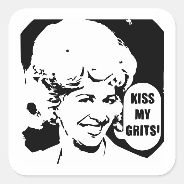Sticker Carré Flo Embrasse mes petits bonbons ! (Devant)