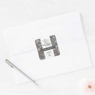 Sticker Carré Flore Sprigs Élégant Moderne Simple Inspirivité