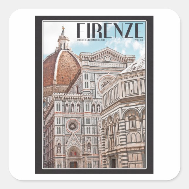 Sticker Carré Florence Duomo (Devant)