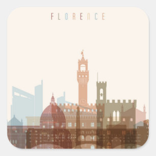 Sticker Carré Florence, Italie   Ville Skyline