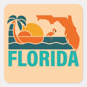 Sticker Carré Floride, États-Unis d'Amérique