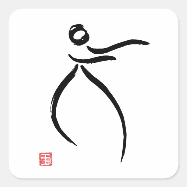 Sticker Carré Flux Tai Chi (Devant)
