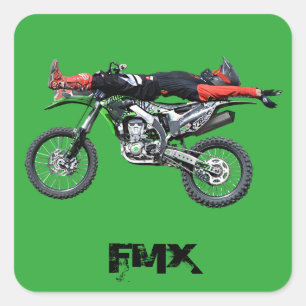 Sticker Carré FMX - Stunt III de motocross aérien libre