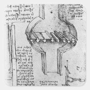 Sticker Carré Fol. 34r du manuscrit E, 1513-14