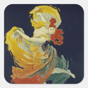 Sticker Carré Folies Berger ~ La Loie Fuller