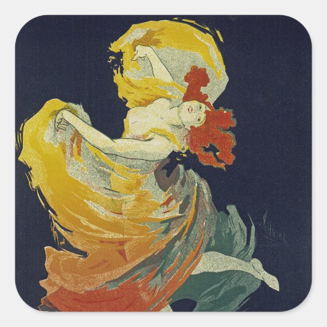 Sticker Carré Folies Berger ~ La Loie Fuller (Devant)