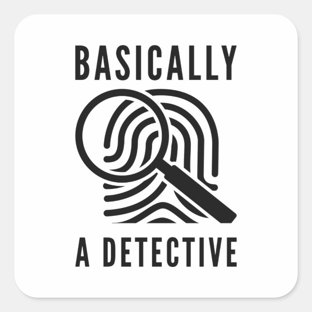 Sticker Carré Fondamentalement Un Inspecteur (Devant)