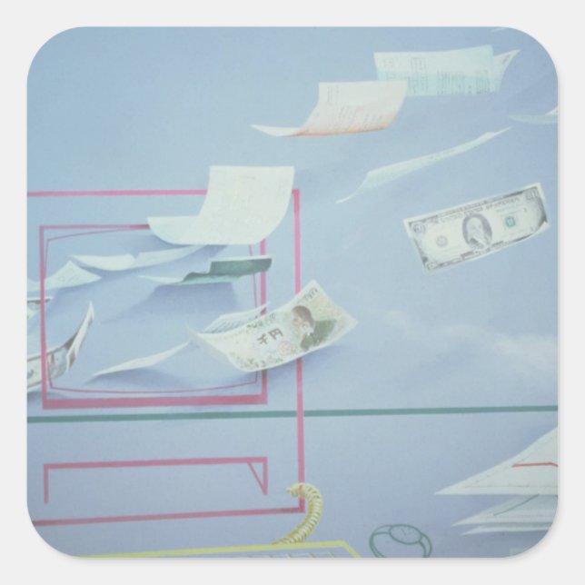 Sticker Carré Fonds de direction I (Devant)