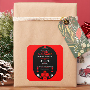 Sticker Carré Football Big Game TV Watch Party