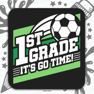 Sticker Carré Football de 1ère année Premier jour Retour à l'éco