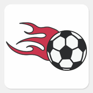 Sticker Carré Footballeur flamboyant