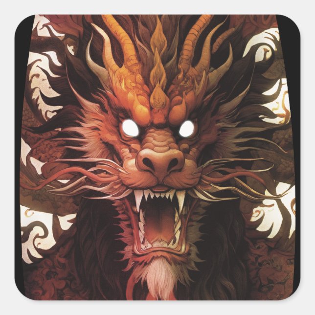 Sticker Carré Force dragon (Devant)