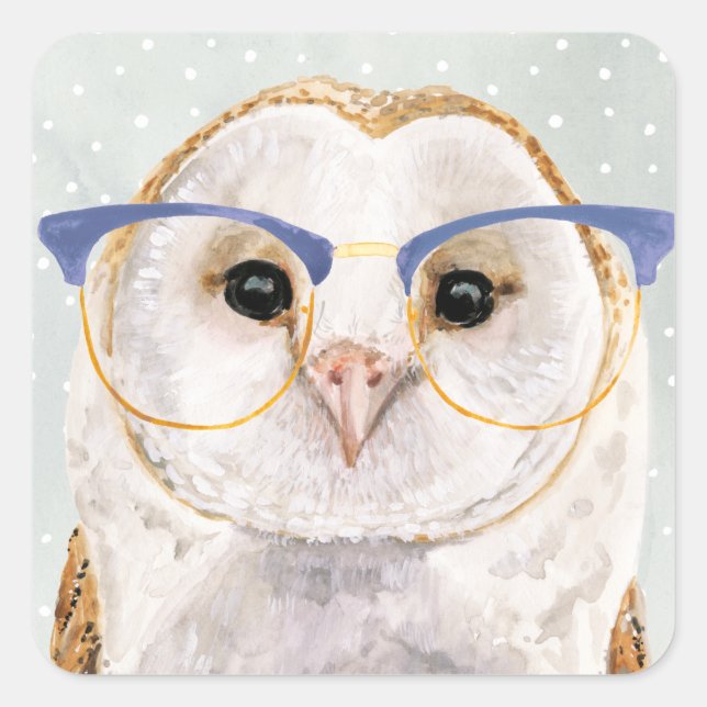 Sticker Carré Forester à quatre roues | Wise Owl (Devant)