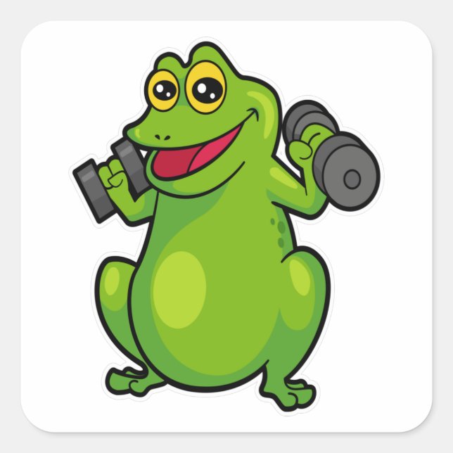 Sticker Carré Formation de grenouille à l'épaule avec cloches (Devant)