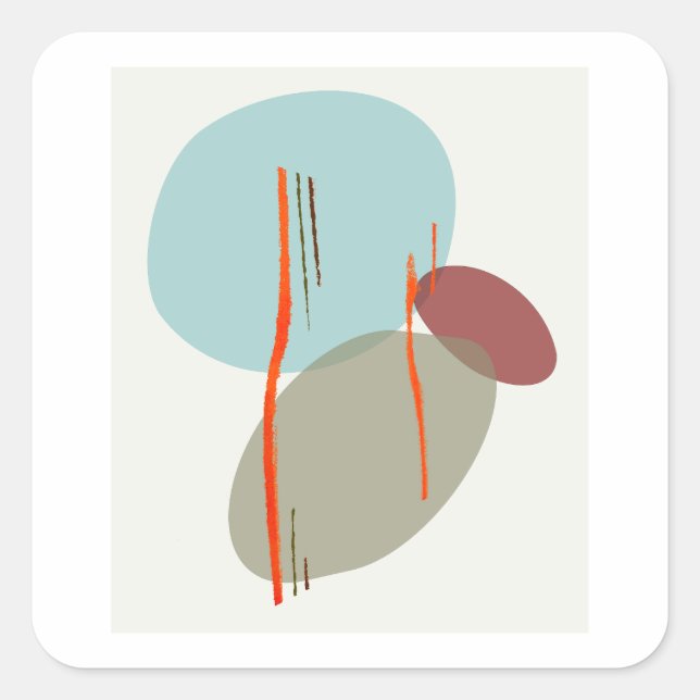 Sticker Carré Formes Boho (Devant)