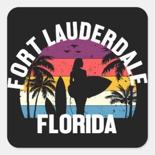 Sticker Carré Fort Lauderdale, Floride