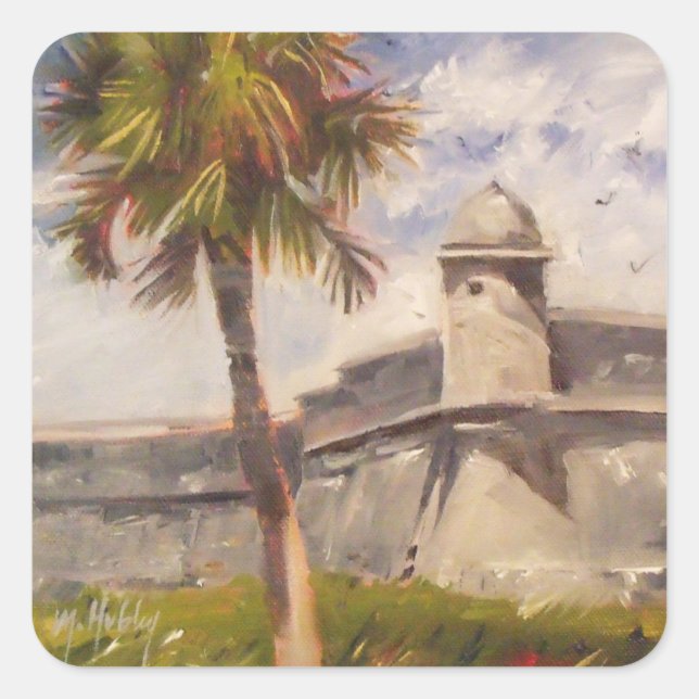 Sticker Carré Fort Saint Augustin - Castillo de san Marcos (Devant)