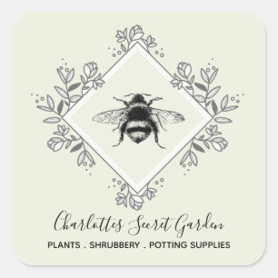 Sticker Carré Fournitures de jardinage plante Appartement de mie