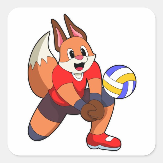 Sticker Carré Fox at Volleyball Sports (Devant)