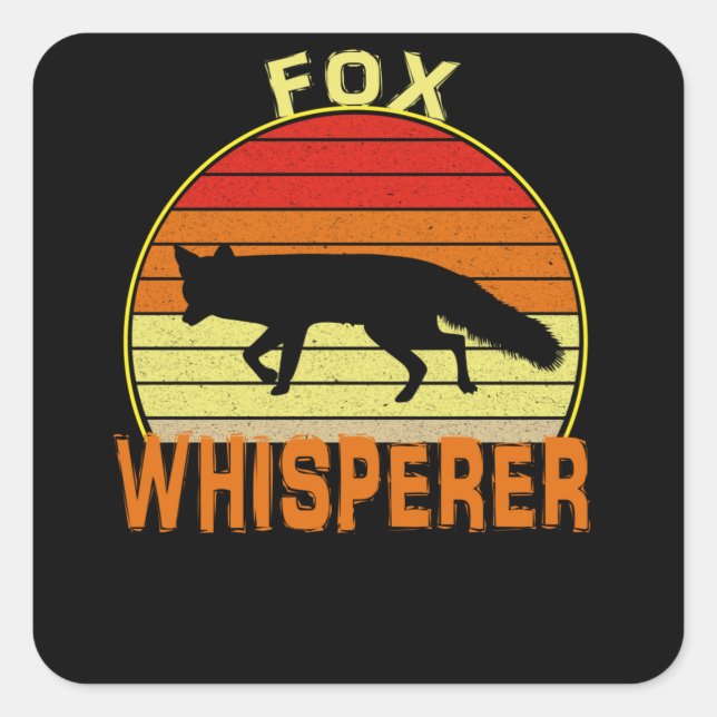 Sticker Carré Fox Whisperer (Devant)