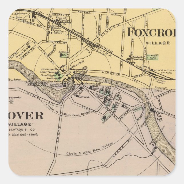 Sticker Carré Foxcroft, Dover (Devant)