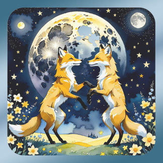 Sticker Carré Foxtrot par Moonlight
