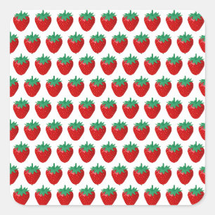 Sticker Carré Fraises